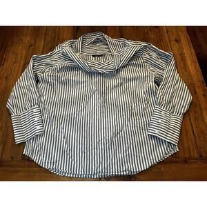 Zara Women’s Striped Cotton Shirt Size XXL Multi Option Style Collar Blue White